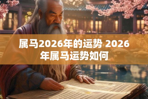 属马2026年的运势 2026年属马运势如何