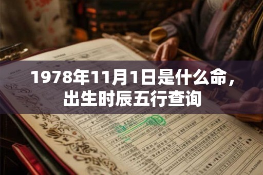 1978年11月1日是什么命，出生时辰五行查询