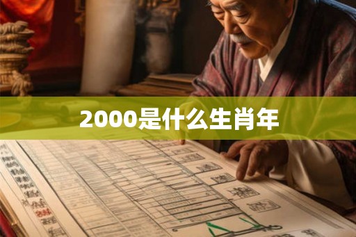 2000是什么生肖年