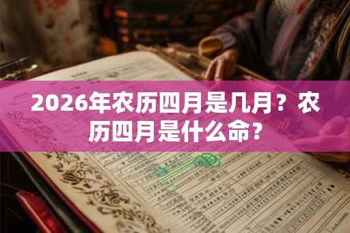 2026年农历四月是几月？农历四月是什么命？