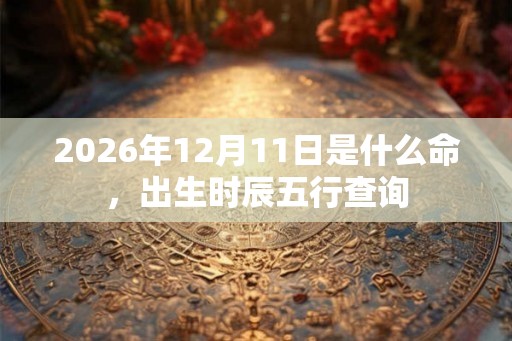 2026年12月11日是什么命,出生时辰五行查询 2026年12月11日是什么命,出生时辰五行查询