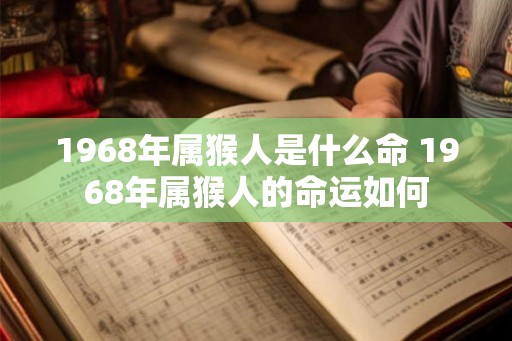 1968年属猴人是什么命 1968年属猴人的命运如何