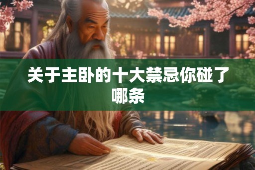 关于主卧的十大禁忌你碰了哪条