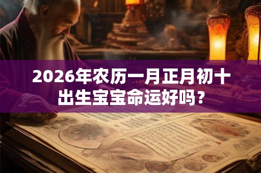 2026年农历一月正月初十出生宝宝命运好吗？