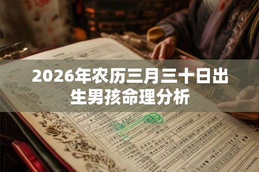 2026年农历三月三十日出生男孩命理分析