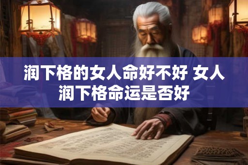 润下格的女人命好不好 女人润下格命运是否好