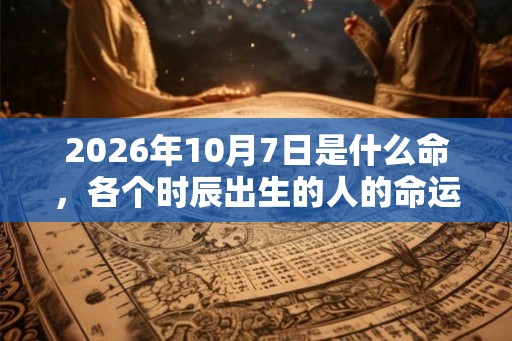 2026年10月7日是什么命,各个时辰出生的人的命运 2026年10月7日是什么命,各个时辰出生的人的命运
