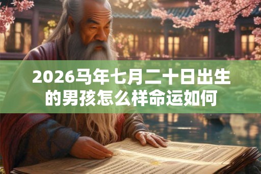 2026马年七月二十日出生的男孩怎么样命运如何