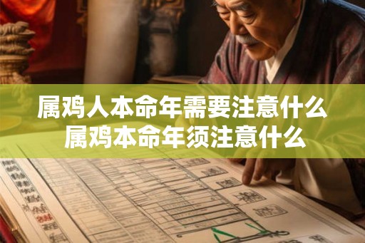 属鸡人本命年需要注意什么 属鸡本命年须注意什么