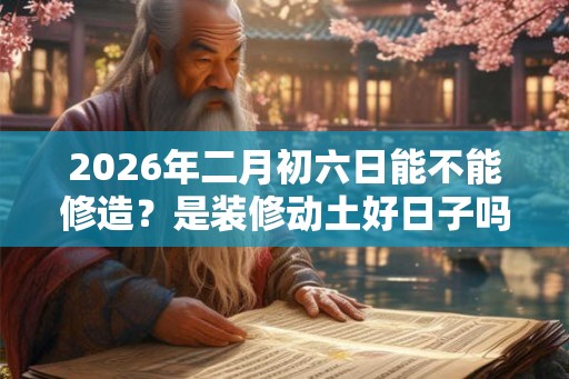 2026年二月初六日能不能修造？是装修动土好日子吗？