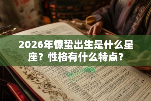 2026年惊蛰出生是什么星座？性格有什么特点？