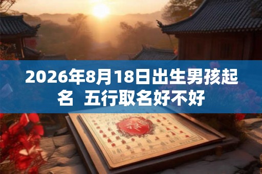 2026年8月18日出生男孩起名  五行取名好不好
