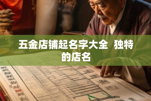 五金店铺起名字大全  独特的店名