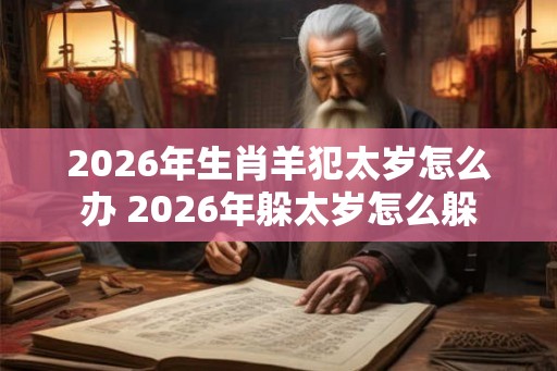 2026年生肖羊犯太岁怎么办 2026年躲太岁怎么躲 2026年生肖羊犯太岁怎么办 2026年躲太岁怎么躲