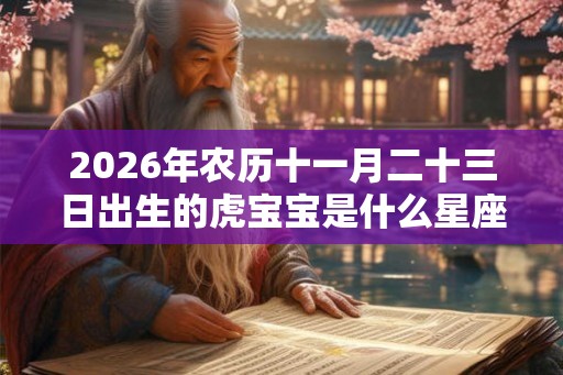 2026年农历十一月二十三日出生的虎宝宝是什么星座？