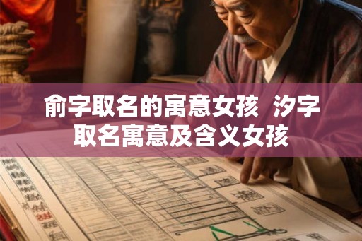 俞字取名的寓意女孩  汐字取名寓意及含义女孩