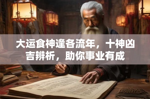 大运食神逢各流年,十神凶吉辨析,助你事业有成 大运食神逢各流年,十神凶吉辨析,助你事业有成