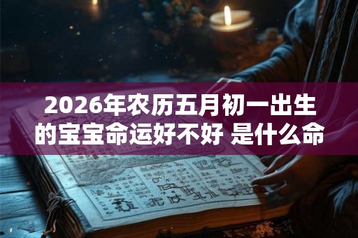 2026年农历五月初一出生的宝宝命运好不好 是什么命