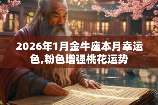 2026年1月金牛座本月幸运色,粉色增强桃花运势