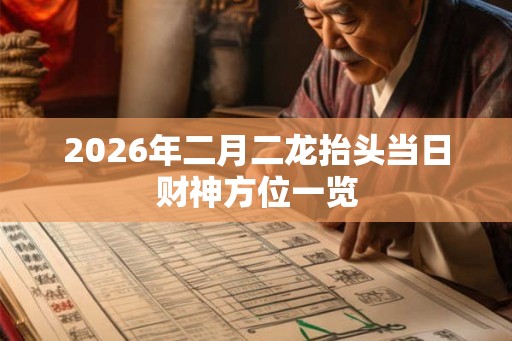 2026年二月二龙抬头当日财神方位一览