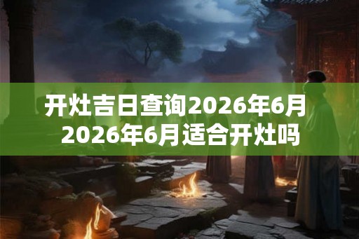 开灶吉日查询2026年6月 2026年6月适合开灶吗