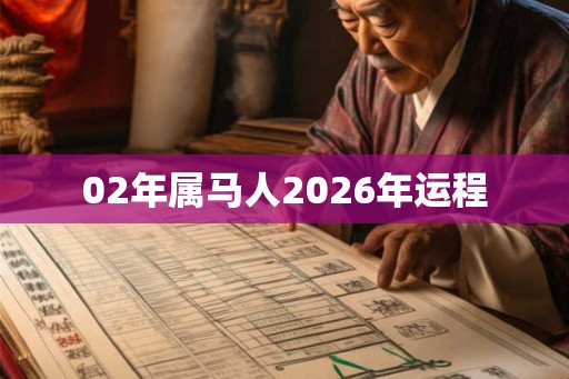 02年属马人2026年运程