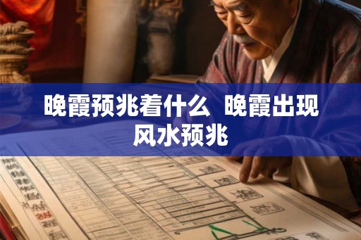 晚霞预兆着什么  晚霞出现风水预兆