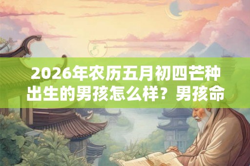 2026年农历五月初四芒种出生的男孩怎么样？男孩命运好吗？