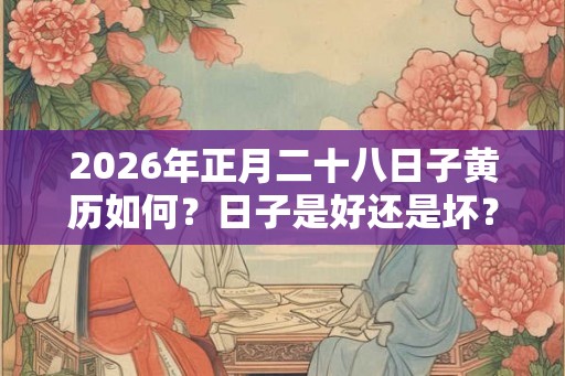 2026年正月二十八日子黄历如何?日子是好还是坏? 2026年正月二十八日子黄历如何?日子是好还是坏?