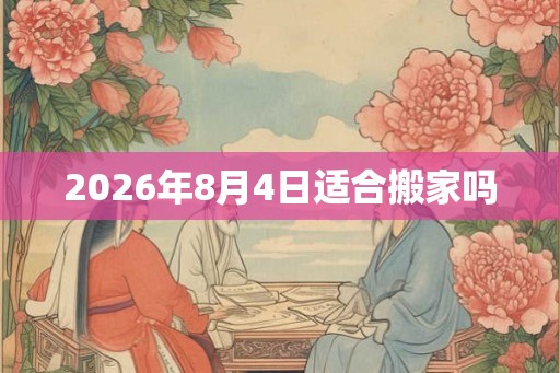 2026年8月4日适合搬家吗