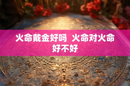 火命戴金好吗  火命对火命好不好