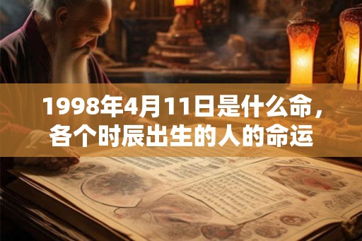 1998年4月11日是什么命，各个时辰出生的人的命运