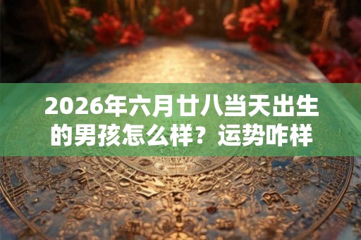 2026年六月廿八当天出生的男孩怎么样？运势咋样