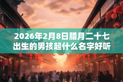 2026年2月8日腊月二十七出生的男孩起什么名字好听