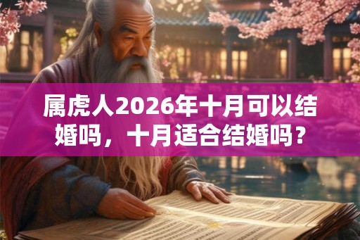 属虎人2026年十月可以结婚吗，十月适合结婚吗？