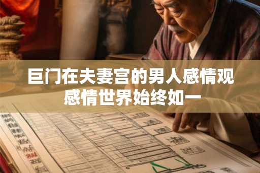 巨门在夫妻宫的男人感情观 感情世界始终如一
