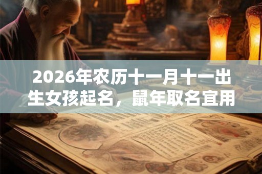 2026年农历十一月十一出生女孩起名，鼠年取名宜用字推荐！