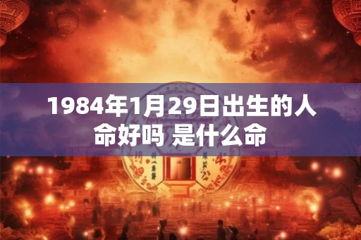 1984年1月29日出生的人命好吗 是什么命