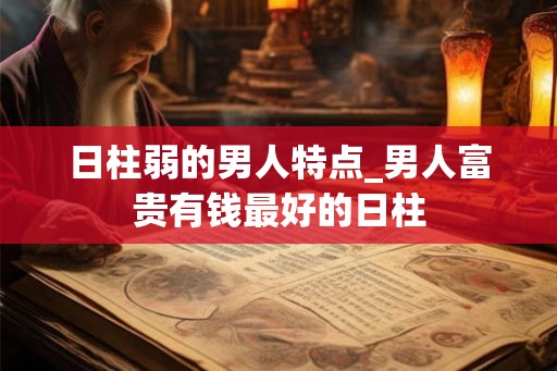 日柱弱的男人特点_男人富贵有钱最好的日柱