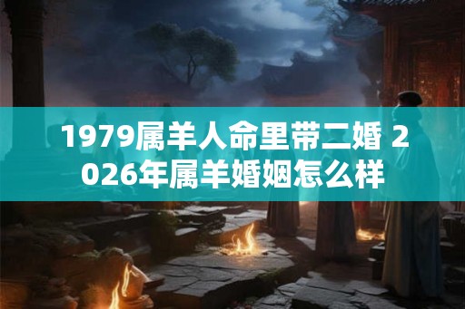 1979属羊人命里带二婚 2026年属羊婚姻怎么样