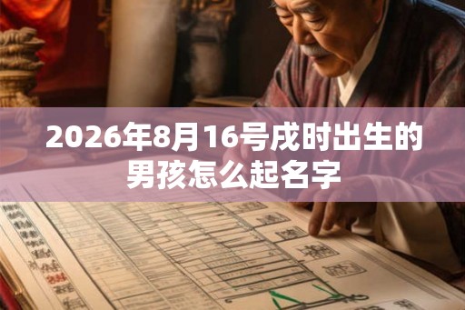 2026年8月16号戌时出生的男孩怎么起名字