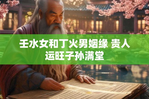 壬水女和丁火男姻缘 贵人运旺子孙满堂