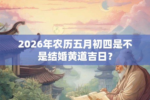 2026年农历五月初四是不是结婚黄道吉日？