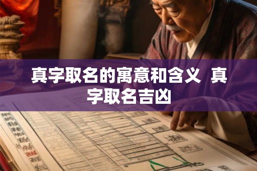 真字取名的寓意和含义  真字取名吉凶