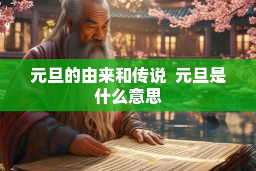 元旦的由来和传说  元旦是什么意思
