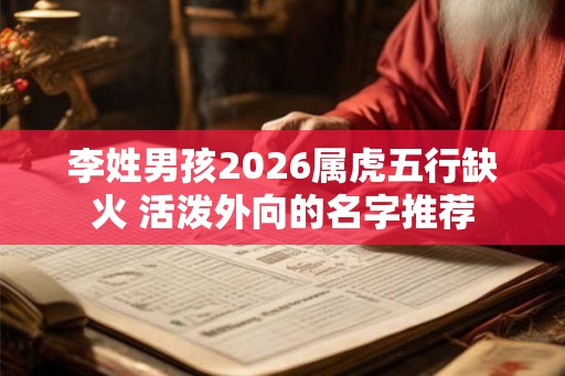 李姓男孩2026属虎五行缺火 活泼外向的名字推荐 李姓男孩2026属虎五行缺火 活泼外向的名字推荐