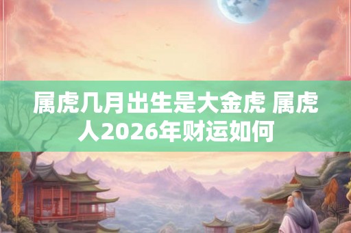 属虎几月出生是大金虎 属虎人2026年财运如何 属虎几月出生是大金虎 属虎人2026年财运如何