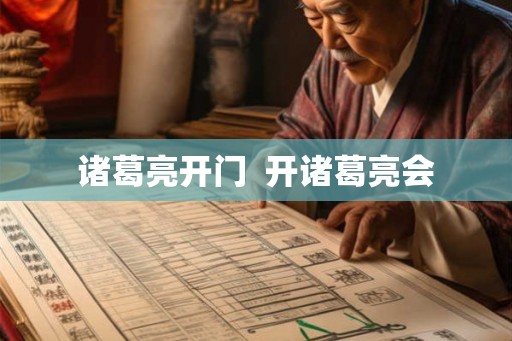 诸葛亮开门  开诸葛亮会