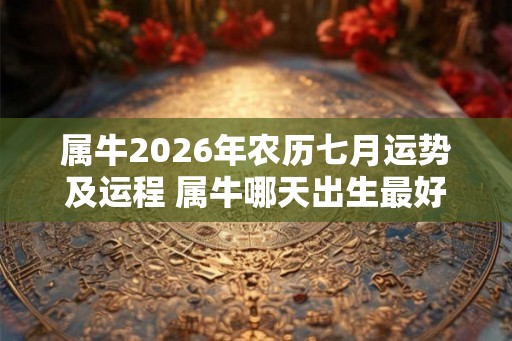 属牛2026年农历七月运势及运程 属牛哪天出生最好命