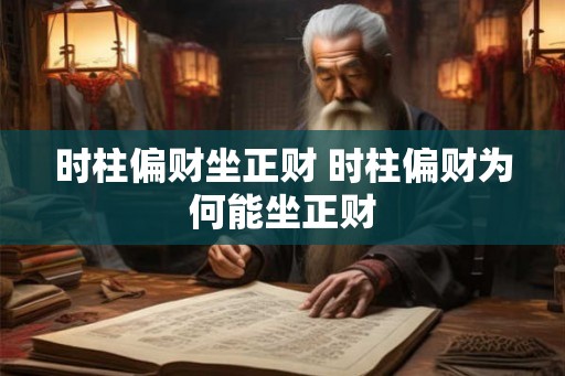 时柱偏财坐正财 时柱偏财为何能坐正财